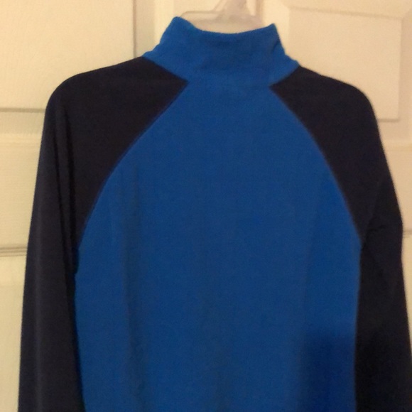 Columbia Dual Blue Shade Quarter Zip Patterned Fleece Pullover Boys Medium 10/12 - Picture 9 of 12